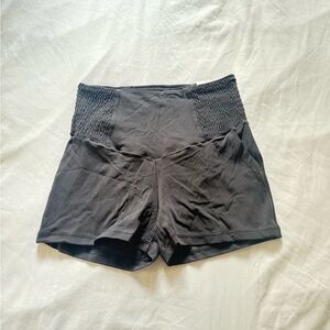 OFFLINE By Aerie Smocked Waistband Black‎ Athletic Shorts With Pockets